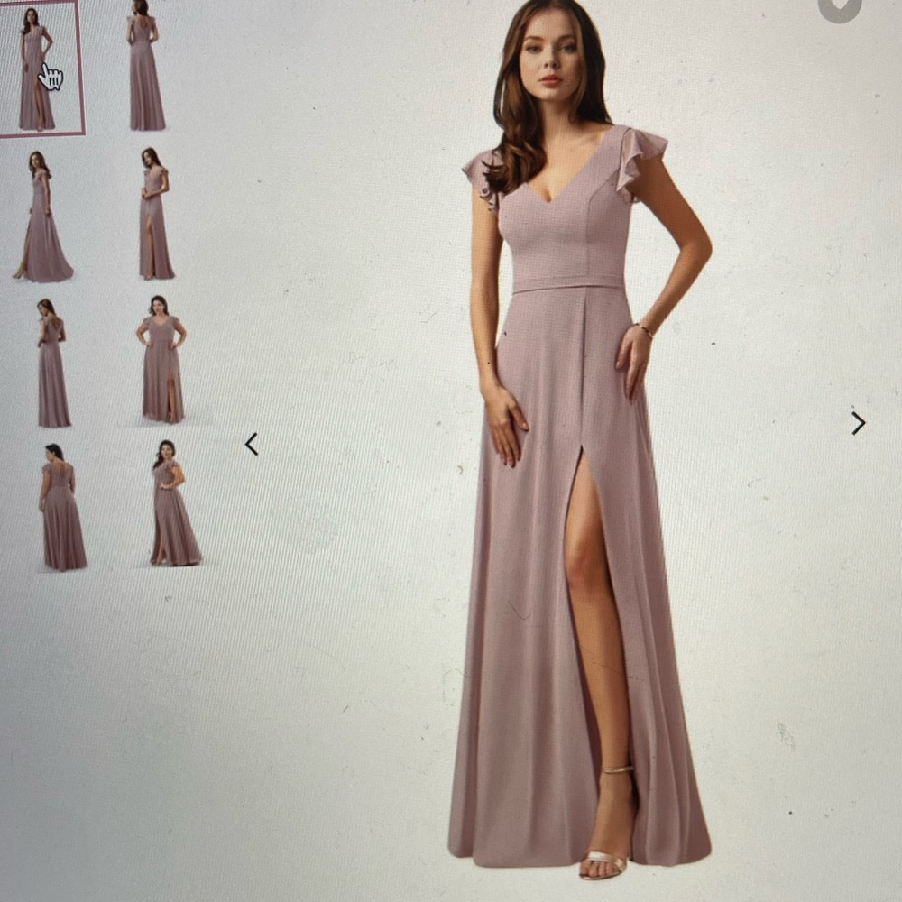 Azazie claudine dress- dusty mauve